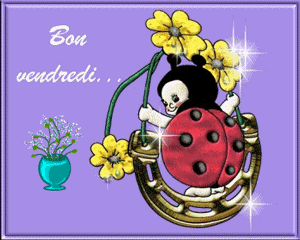 Gif animé Bon vendredi coccinelle